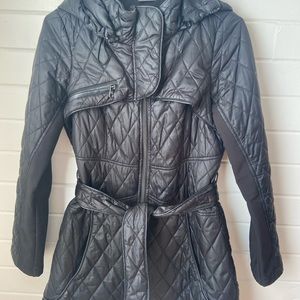 Steve Madden coat with removable hoodie and strap
